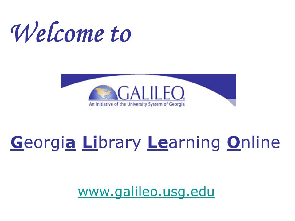 Welcome to Georgia Library Learning Online