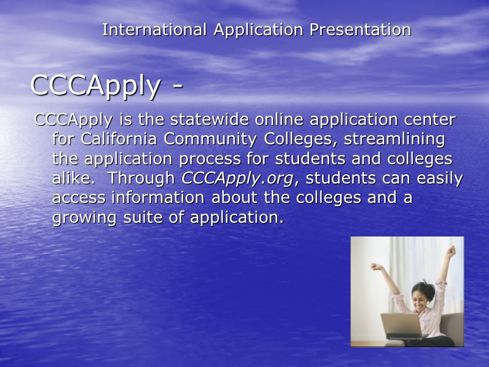 CCCApply - CCCApply is the statewide online application center for California Community Colleges, streamlining the application process for students and colleges alike.