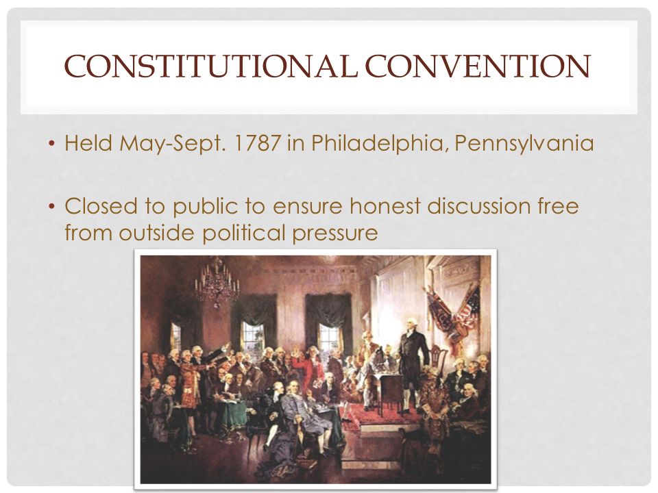 CONSTITUTIONAL CONVENTION Held May-Sept.