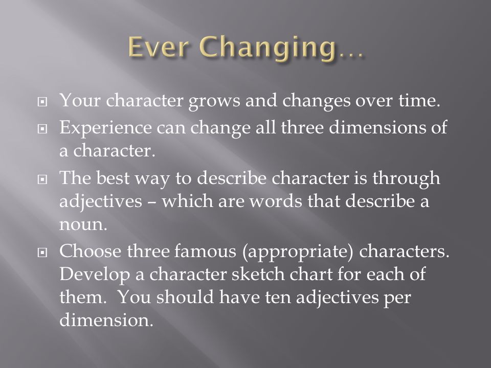 words to describe character appearance