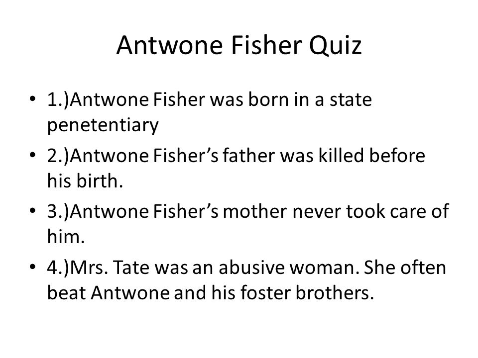 summary of the movie antwone fisher
