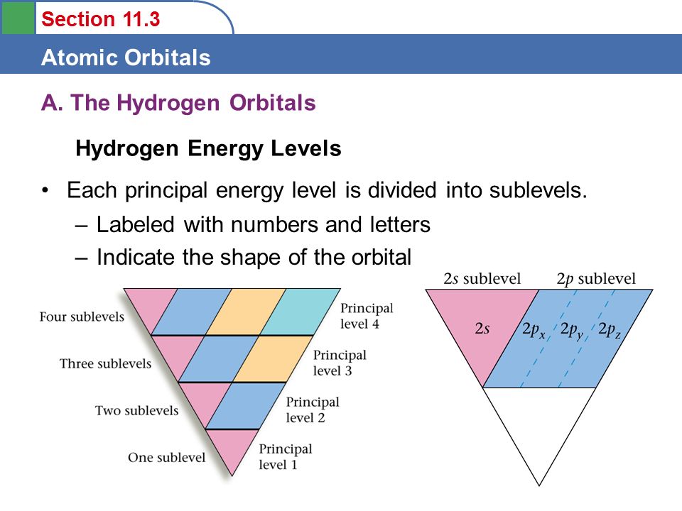 Section 11.3 Atomic Orbitals A.