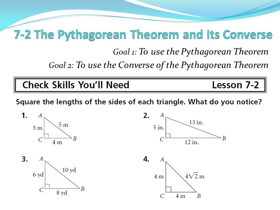 Class 10 converse of pythagoras cheap theorem