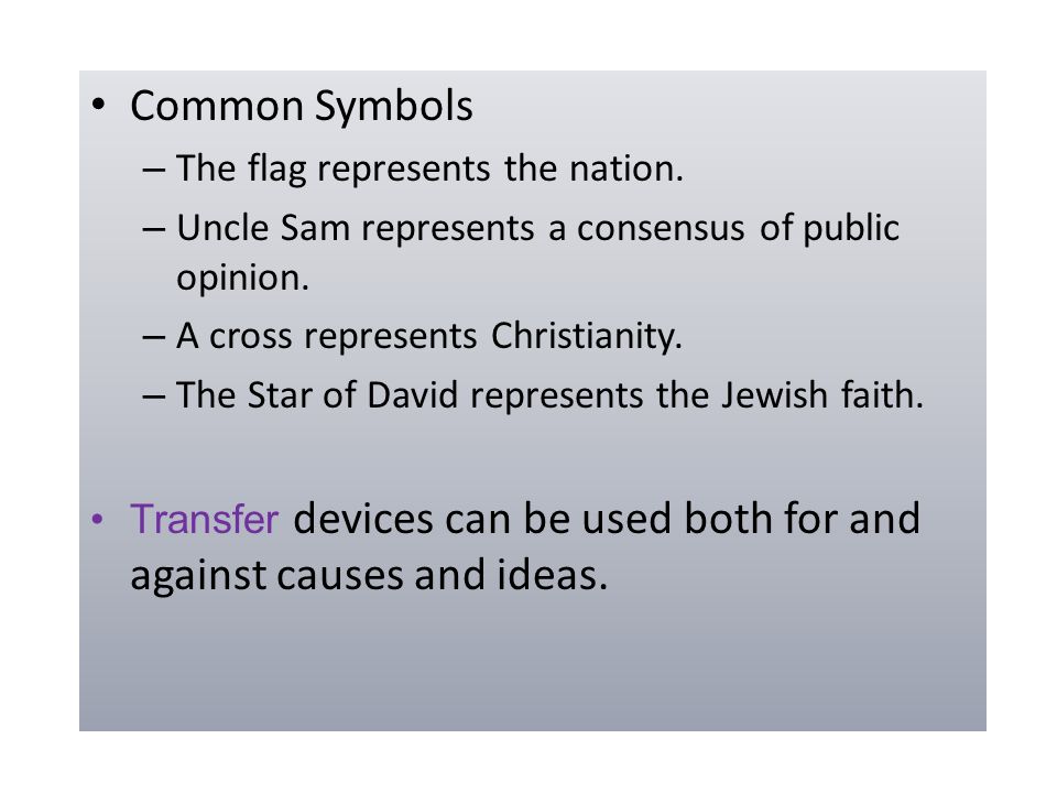 Common Symbols – The flag represents the nation.