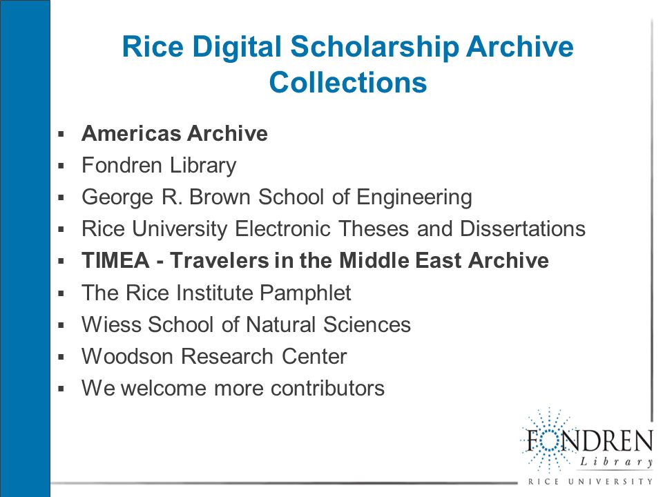 Rice university dissertations