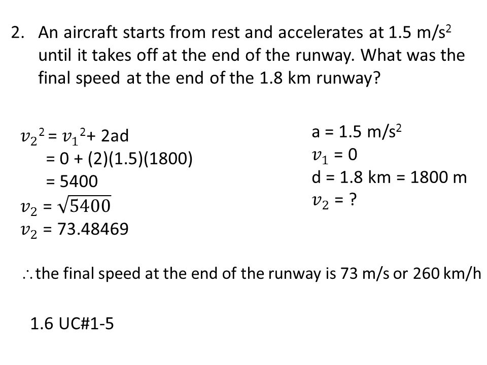 Solving Uniform Acceleration Problems. Equations for Accelerated Motion variable not involved - d variable not involved - a variable not involved. - ppt download