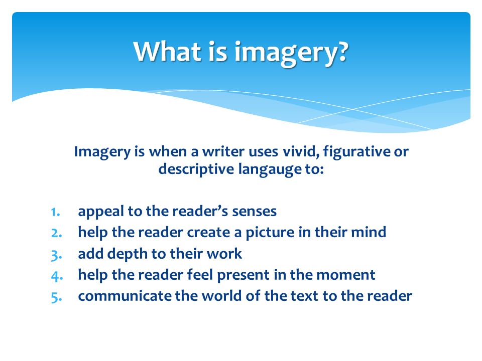 sensory images in literature