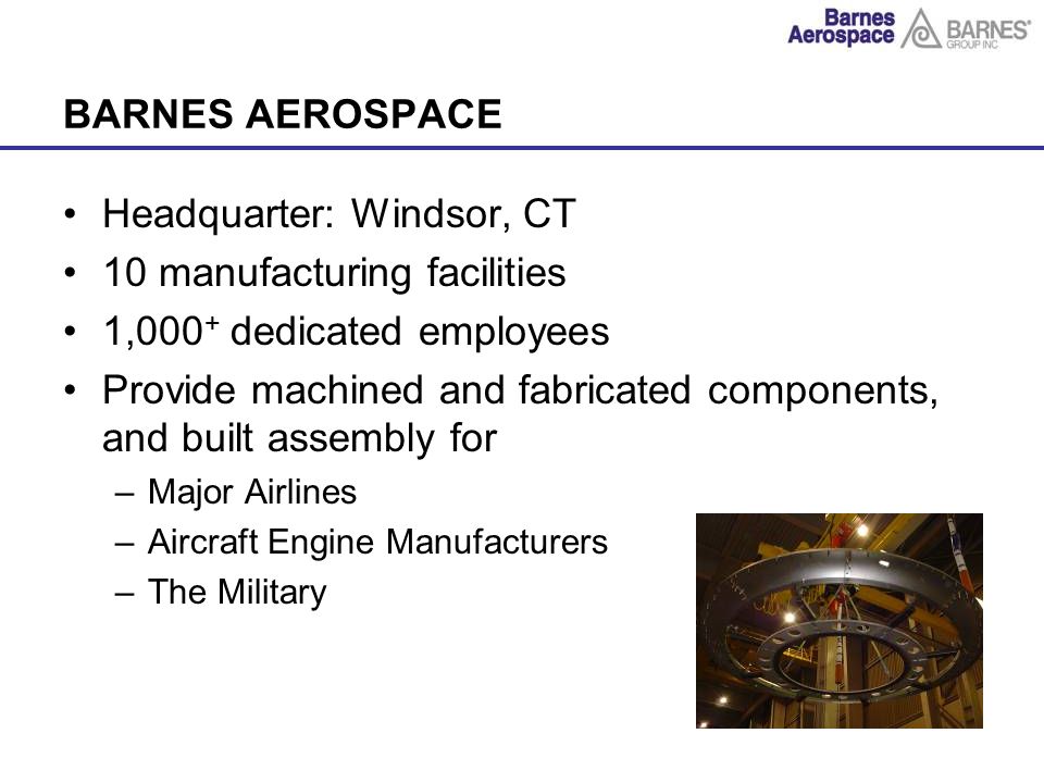 As Impact To Barnes Aerospace April 7 2006 Loan Ngo Group