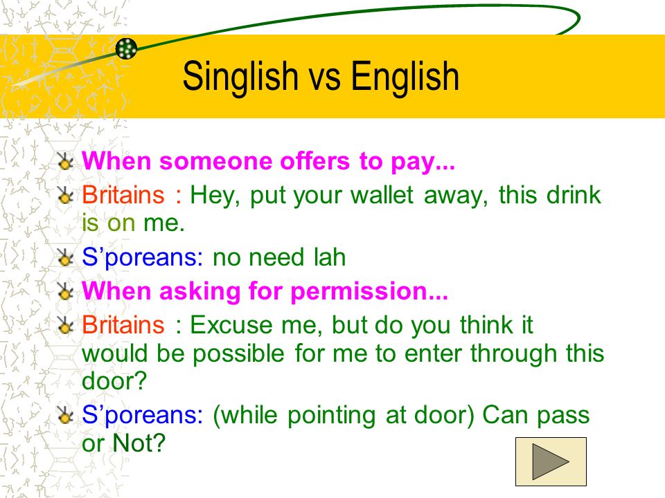 Singlish Vs English Use Singlish It S So Much Cheaper Why Do We Insist On Using The Queen S English Singlish Is So Much More Economical And Effective Ppt Download