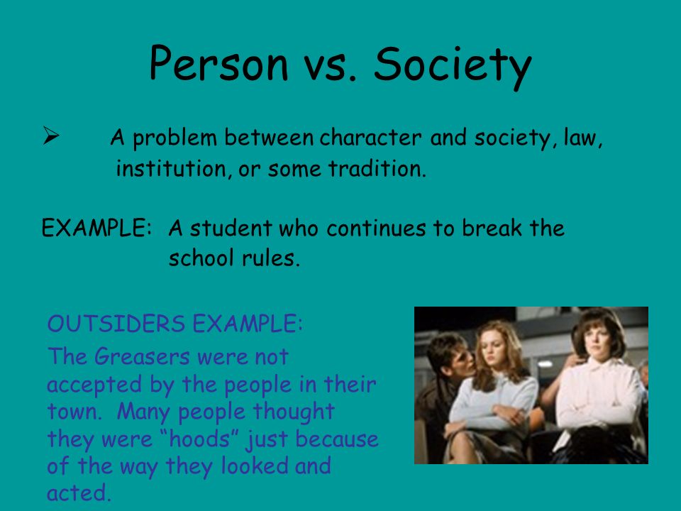 person vs society example