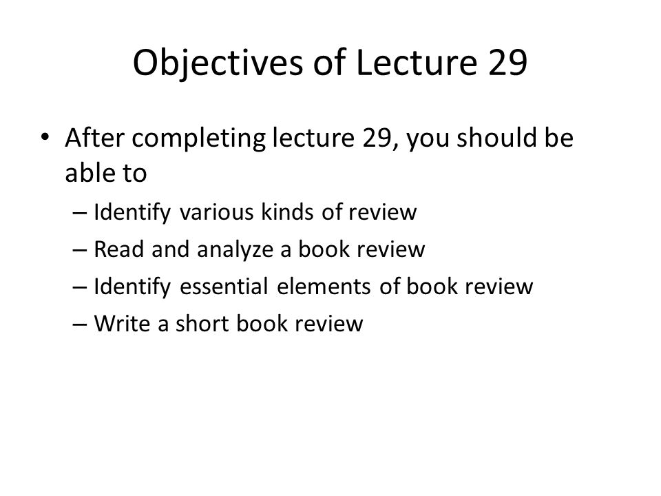 Write academic book review short