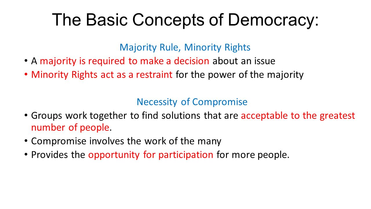 examples of majority rule in government