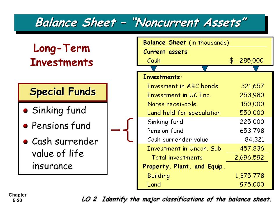 Chapter 5 1 Balance Sheet Statement Of Cash Flows