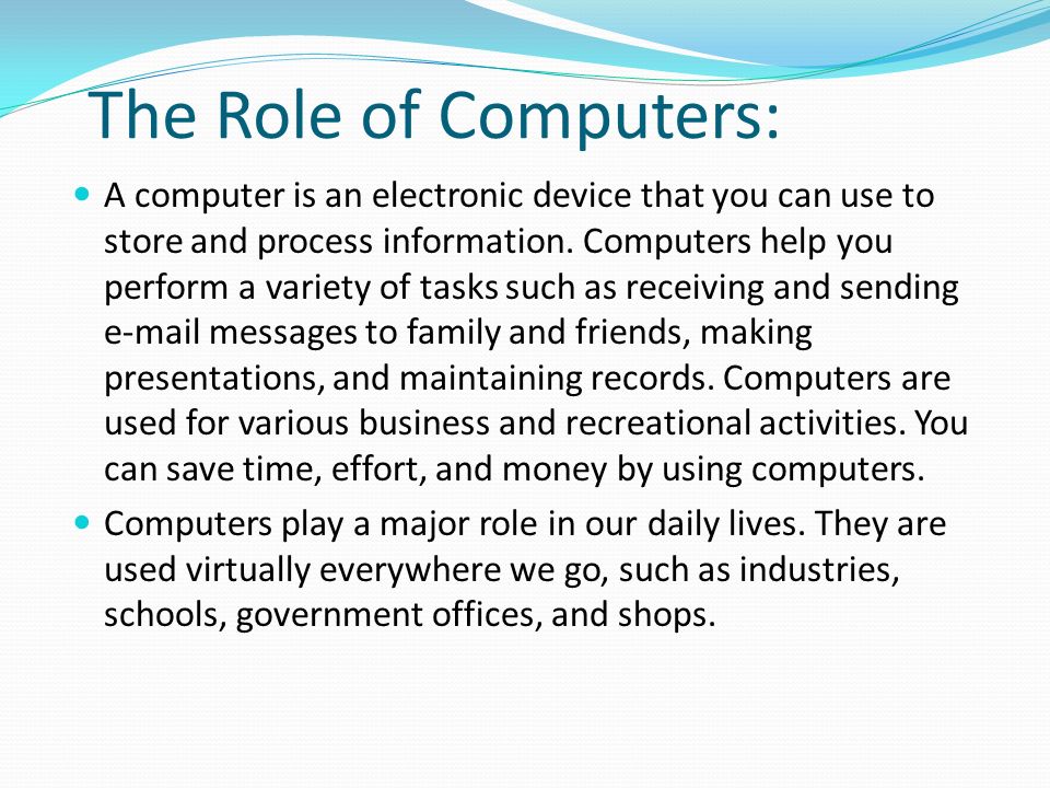 Image result for role of computers