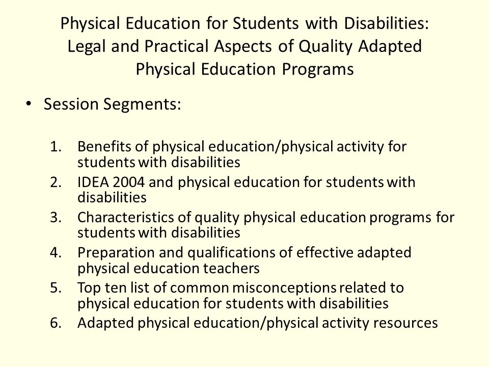 For Students With Disabilities Quality >> Physical Education For Students With Disabilities Legal And For Students With Disabilities Quality >> Physical Education For Students With Disabilities Legal And