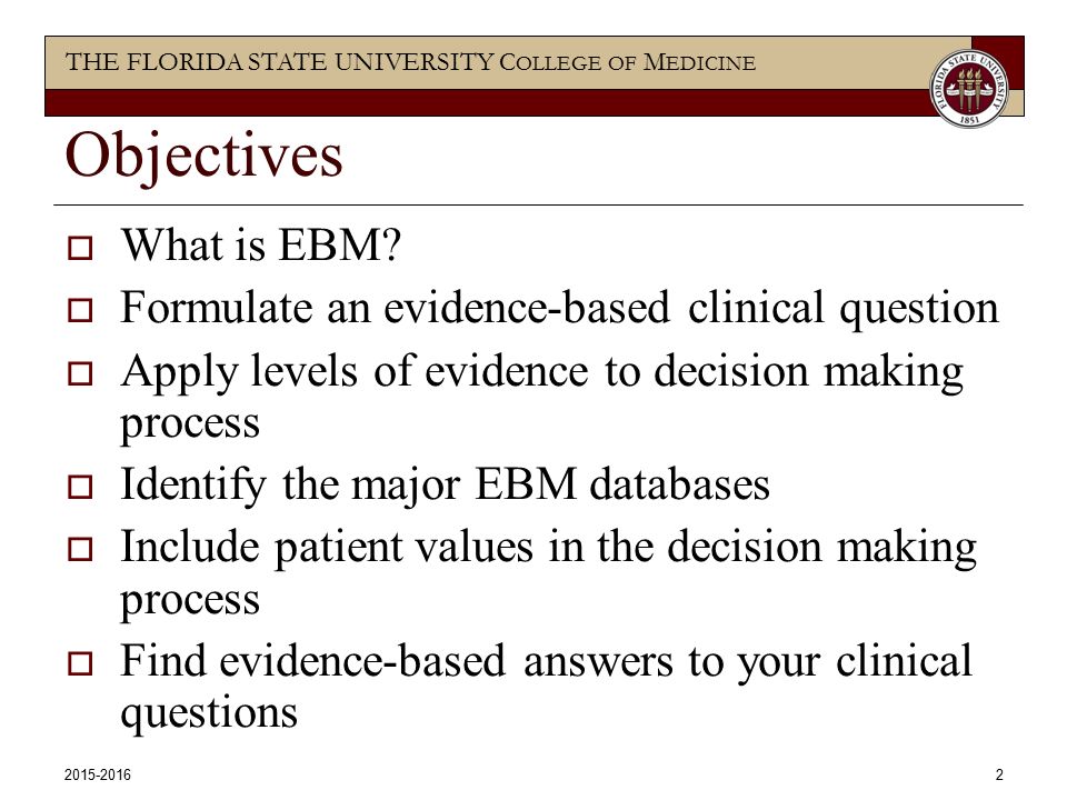 The Florida State University C Ollege Of M Edicine 1