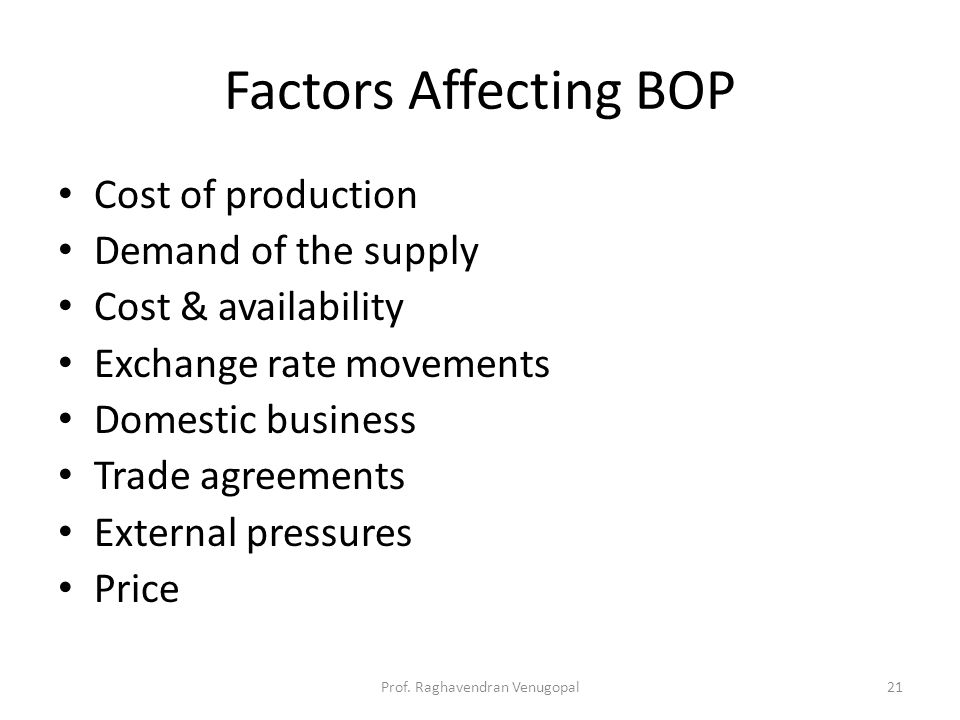 factors affecting bop