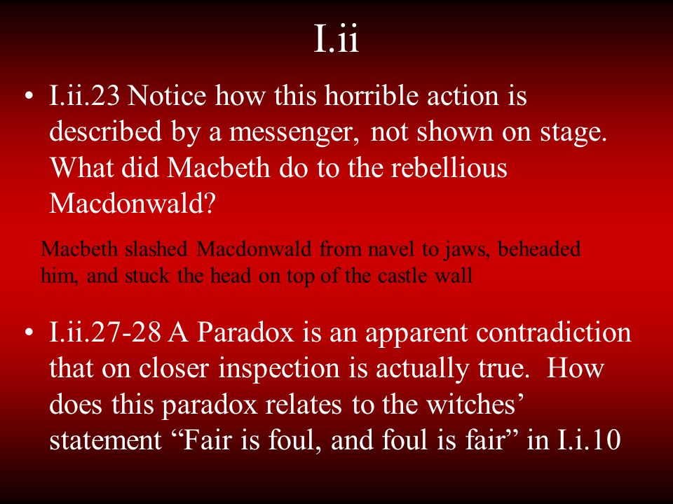 paradox in macbeth act 3