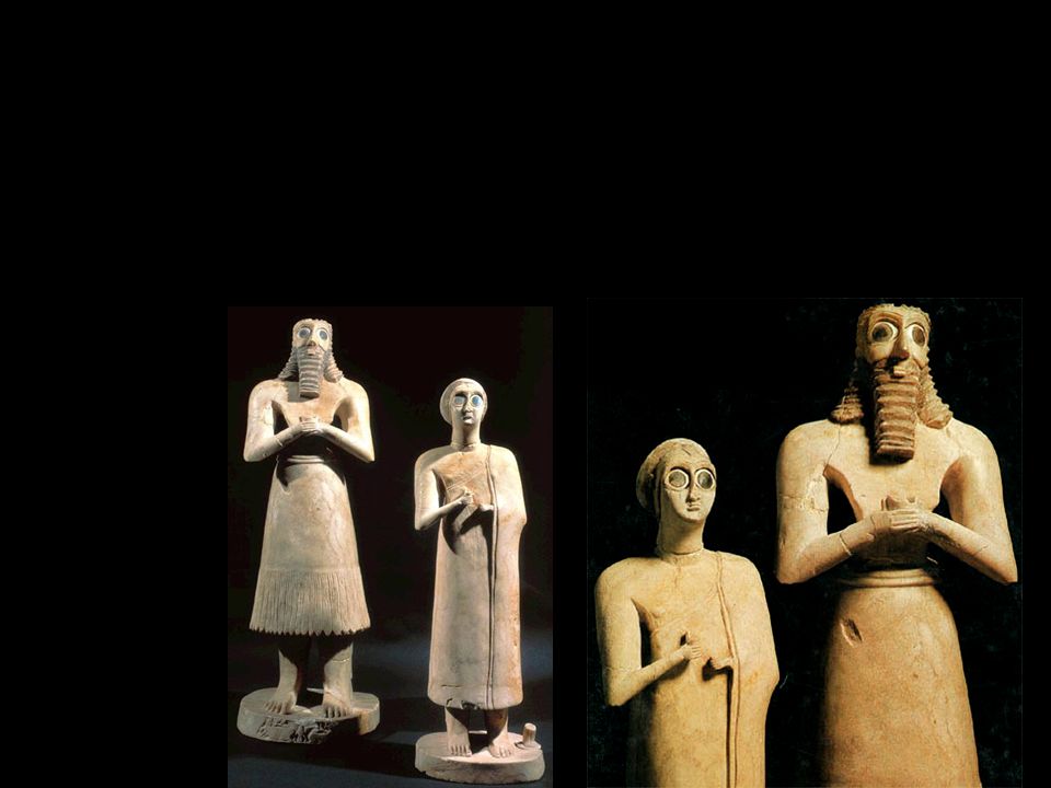 statuettes of two worshippers
