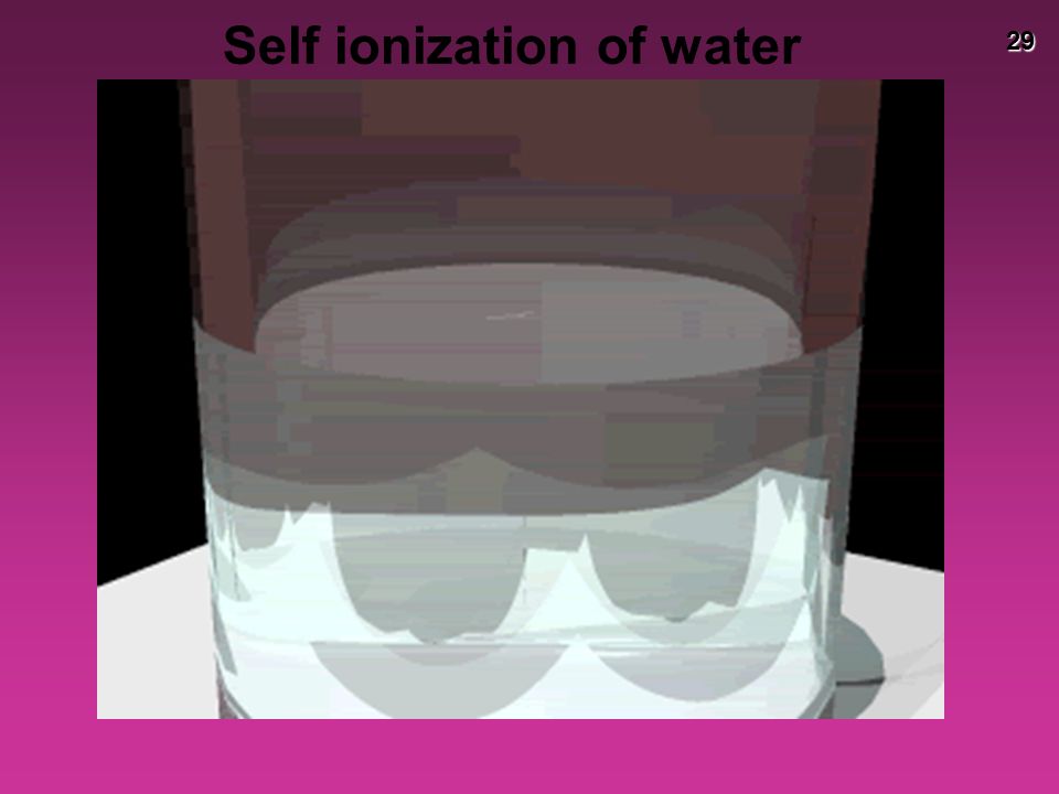 29 Self ionization of water