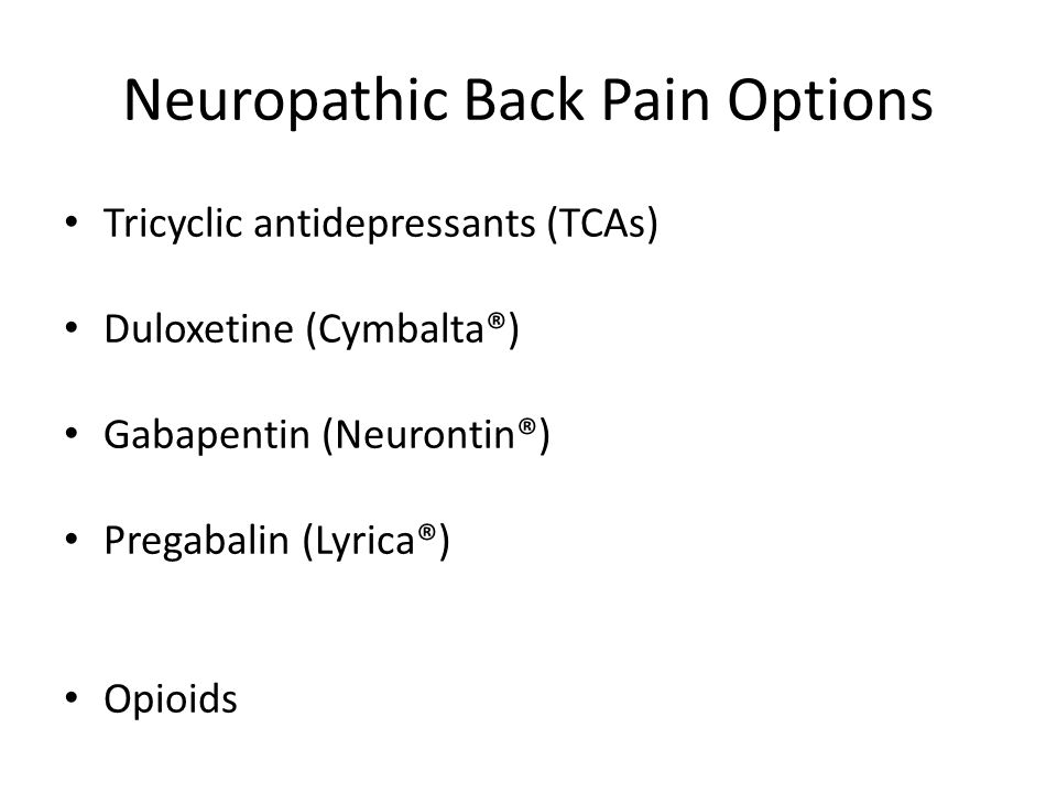 cymbalta vs gabapentin for back pain