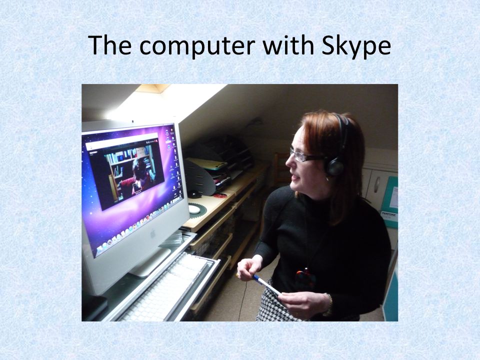 The computer with Skype