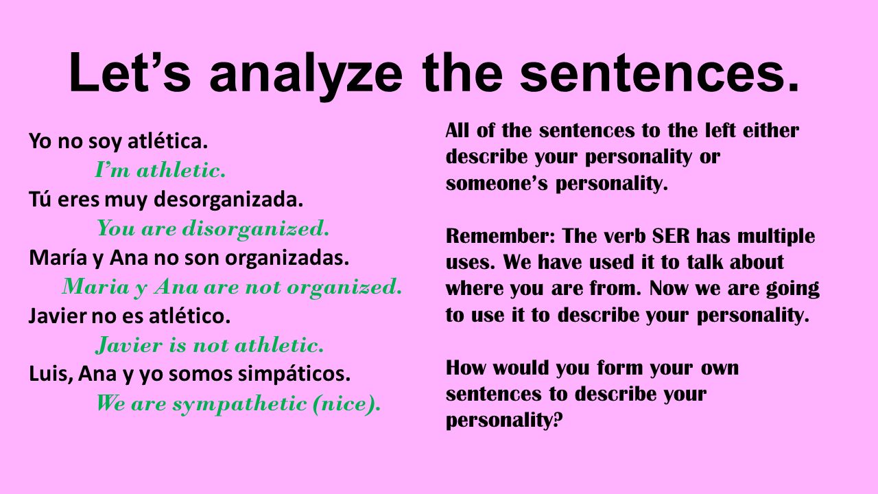 Ser and cognate sentences Explanation for 7 th period, because of  firedrill. - ppt download