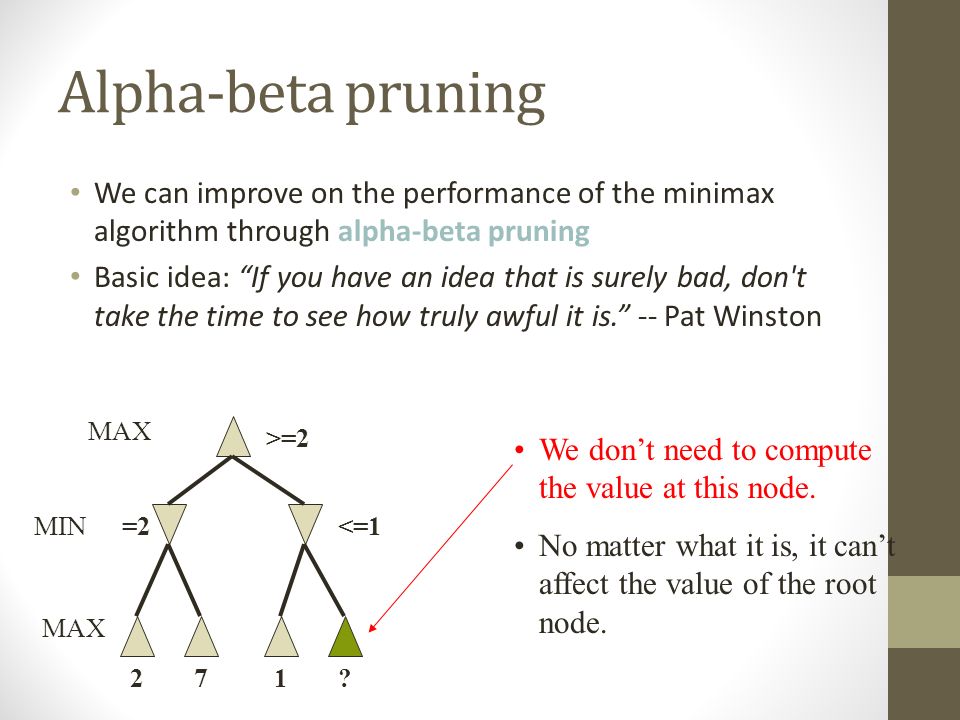 minimax and alpha beta pruning