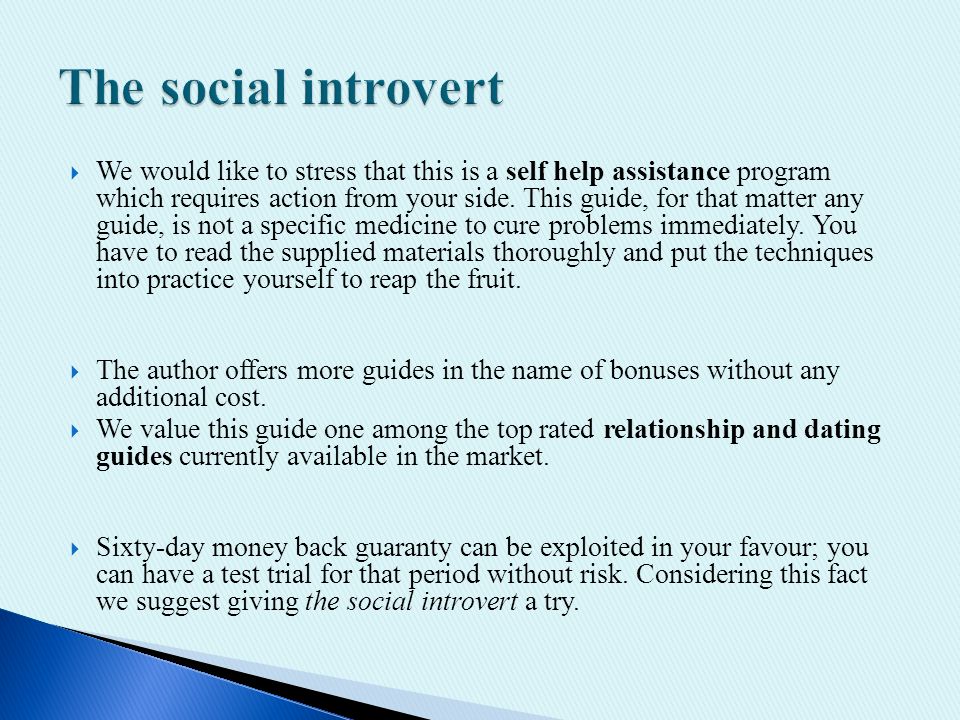 Social introvert dating