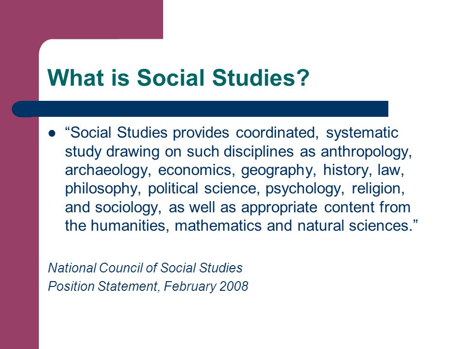 7 disciplines of social science
