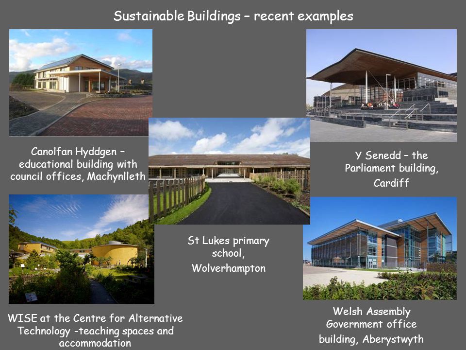 sustainable buildings five examples presentation produced by cat