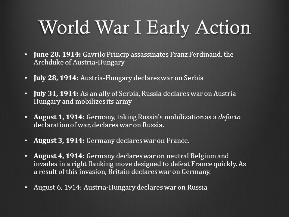 World War I “The War to End All Wars” Important People, Places, and Things. - ppt download