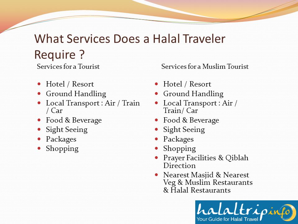 What Services Does a Halal Traveler Require .