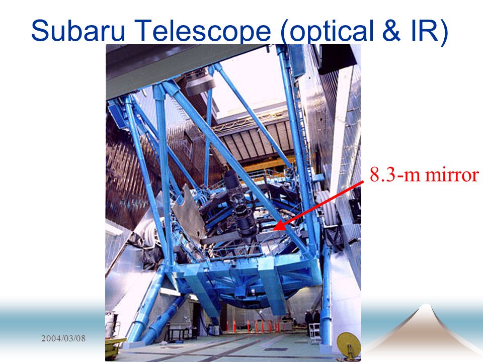 2004/03/08Japan-France Grid Computing Workshop in Paris Subaru Telescope (optical & IR) 8.3-m mirror