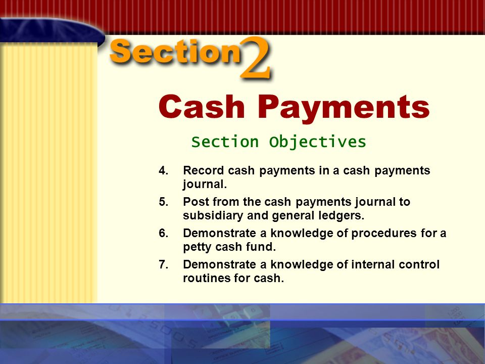 glencoe mcgraw hill cash receipts cash payments and banking