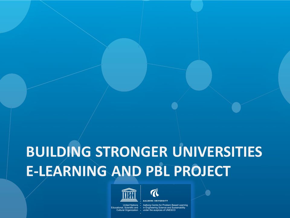 BUILDING STRONGER UNIVERSITIES E-LEARNING AND PBL PROJECT
