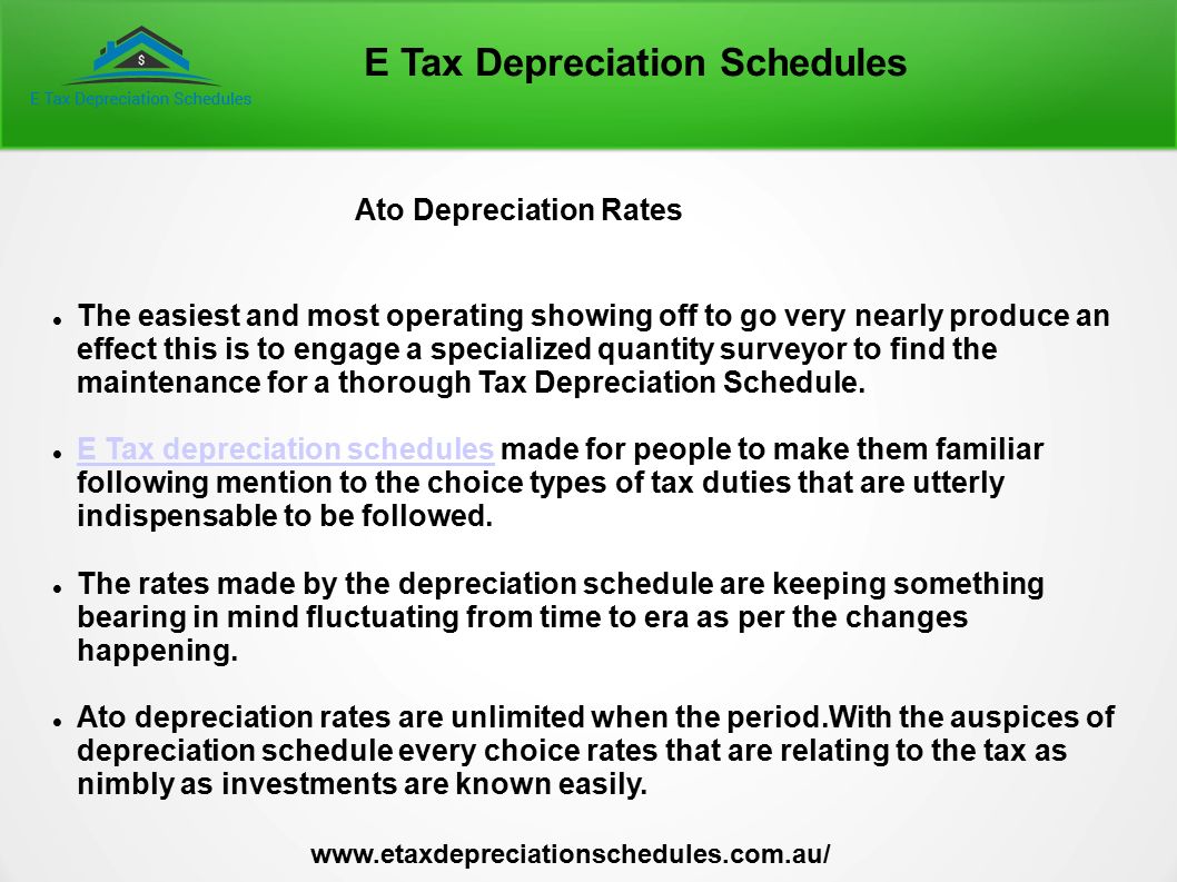 e tax depreciation schedules wel come ppt download depreciation schedules