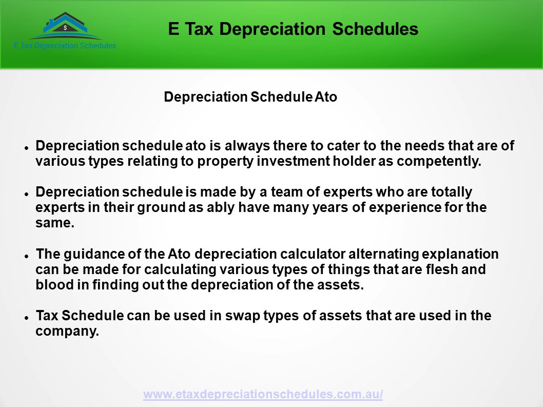 E Tax Depreciation Schedules Wel Come. - ppt download