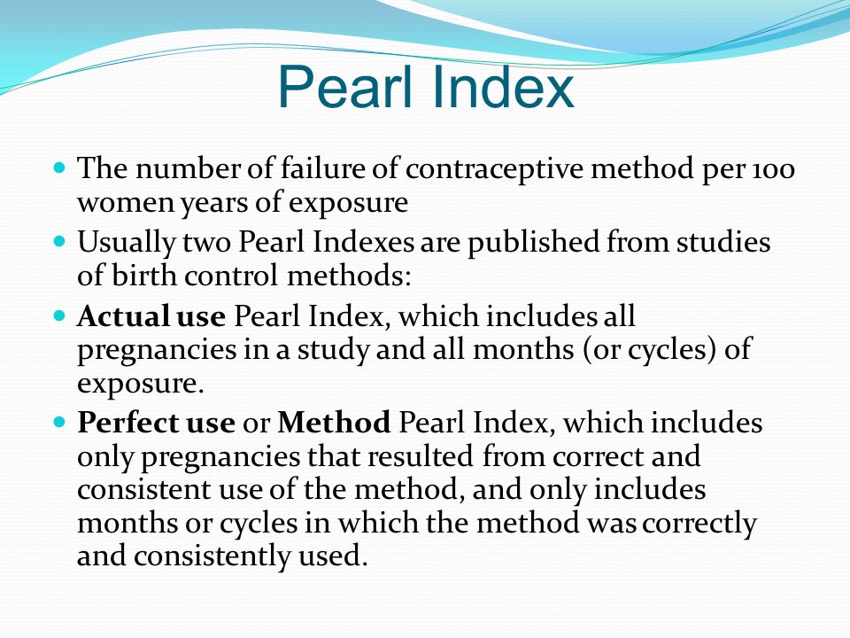 Pearl-index Pearl