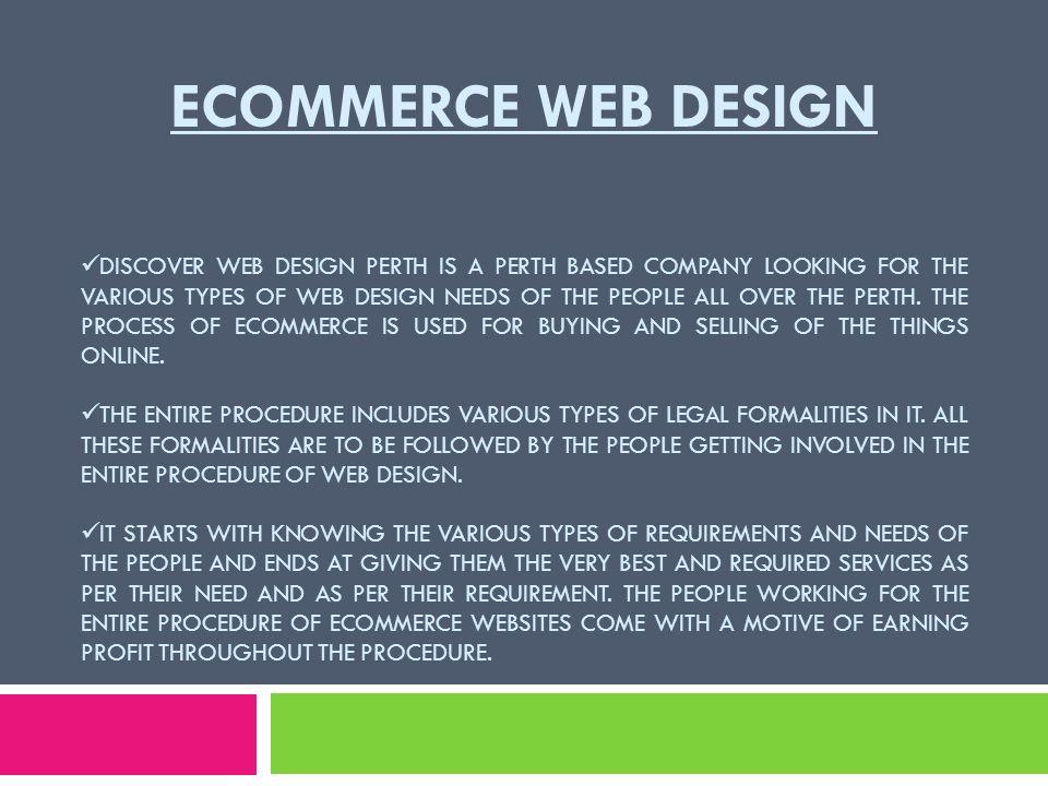 ECOMMERCE WEB DESIGN DISCOVER WEB DESIGN PERTH IS A PERTH BASED COMPANY LOOKING FOR THE VARIOUS TYPES OF WEB DESIGN NEEDS OF THE PEOPLE ALL OVER THE PERTH.