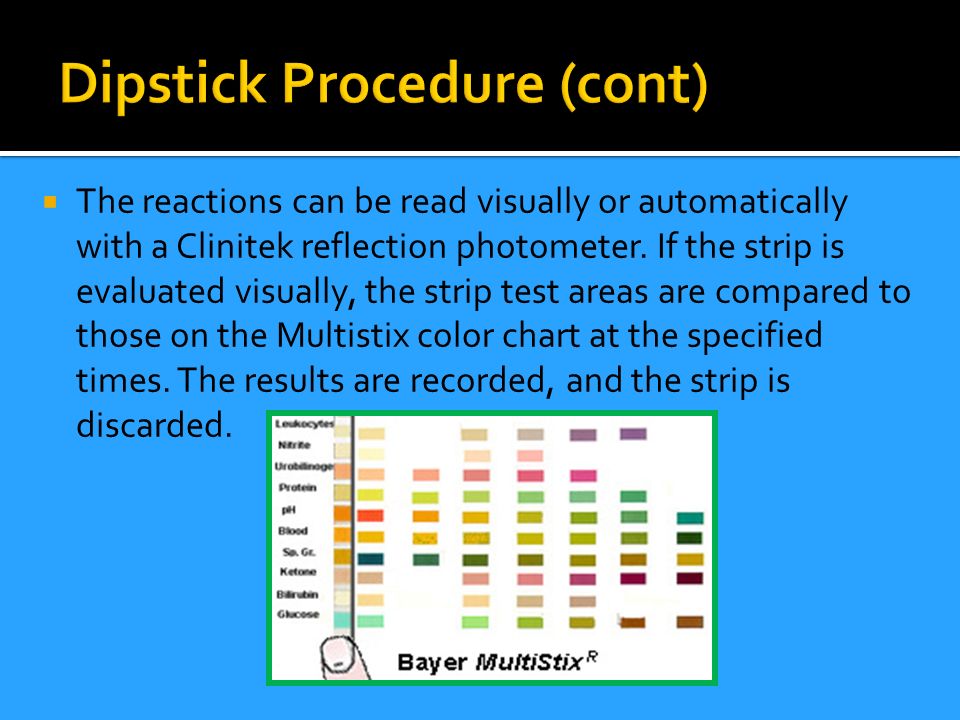 Multistix Color Chart