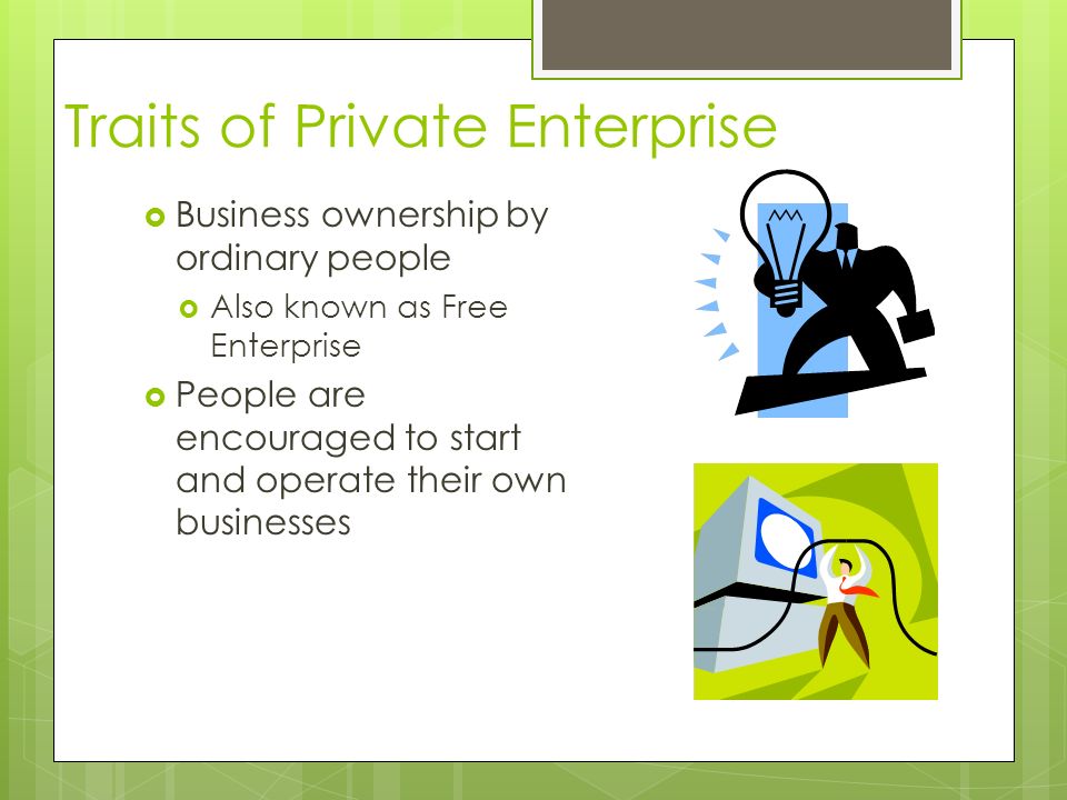 modified private enterprise economy