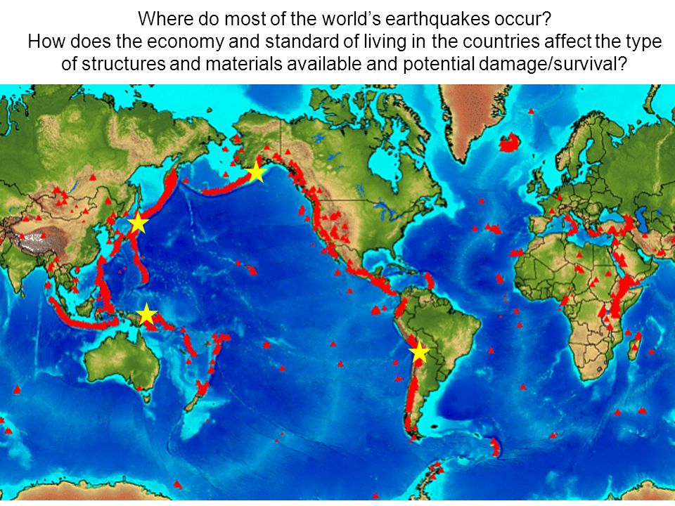 Where do most of the world’s earthquakes occur.