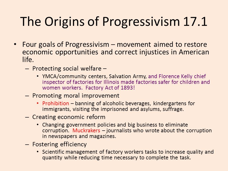 English Essays For High School Students The Origins Of Progressivism Four Goals Of Progressivism Movement Aimed To Restore Economic Opportunities Protein Synthesis Essay also English Class Reflection Essay Chapter The Progressive Era Common Final Terms Common Essay Thesis Statement For Process Essay
