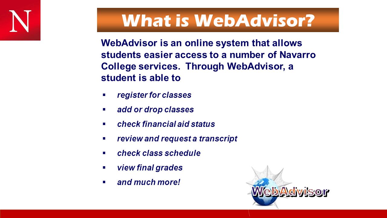 What is WebAdvisor.