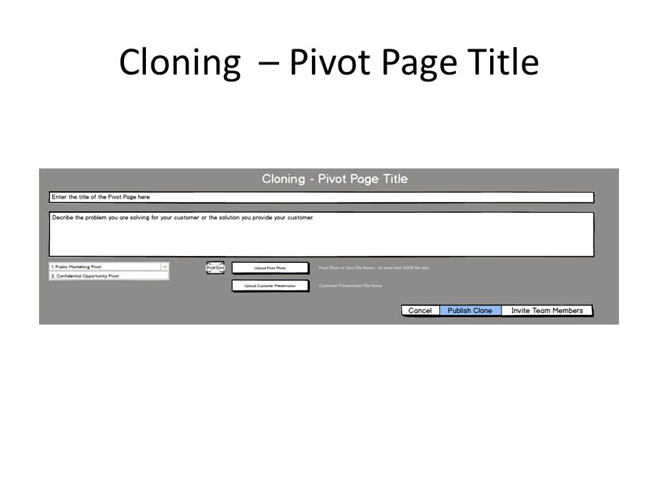 Cloning – Pivot Page Title