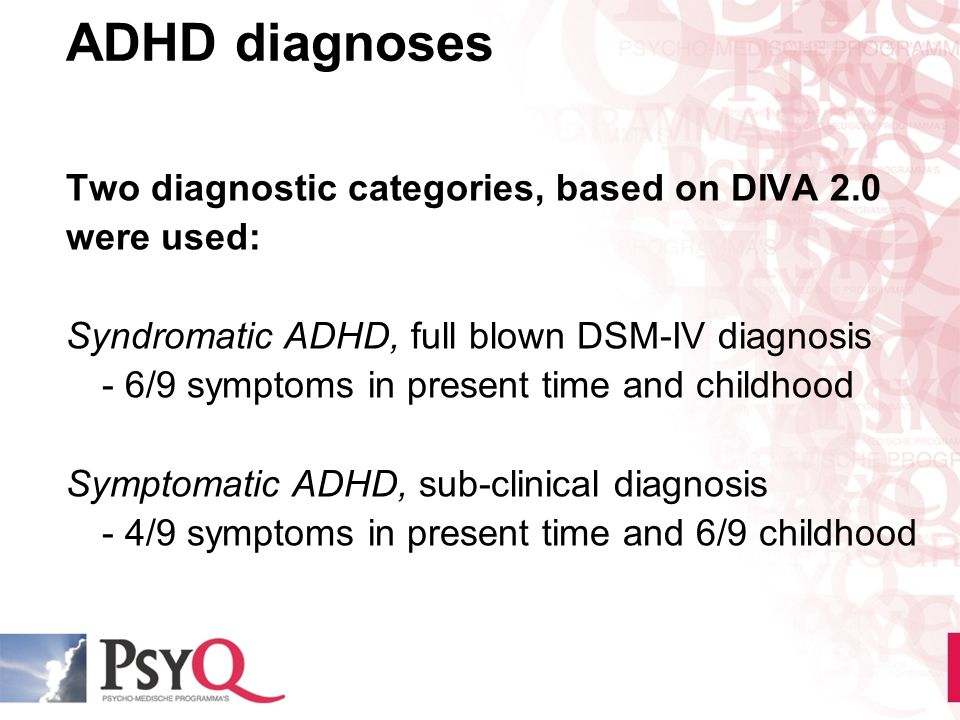 Course Adult ADHD including DIVA 2.0 Odense, November 28, 2014 Dr. J.J.  Sandra Kooij, MD PhD Psychiatrist, head Expertise Centre Adult ADHD PsyQ,  psycho-medical. - ppt download