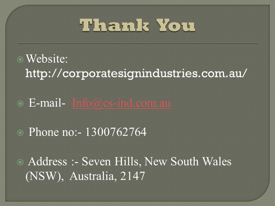  Website:     -  Phone no:  Address :- Seven Hills, New South Wales (NSW), Australia, 2147
