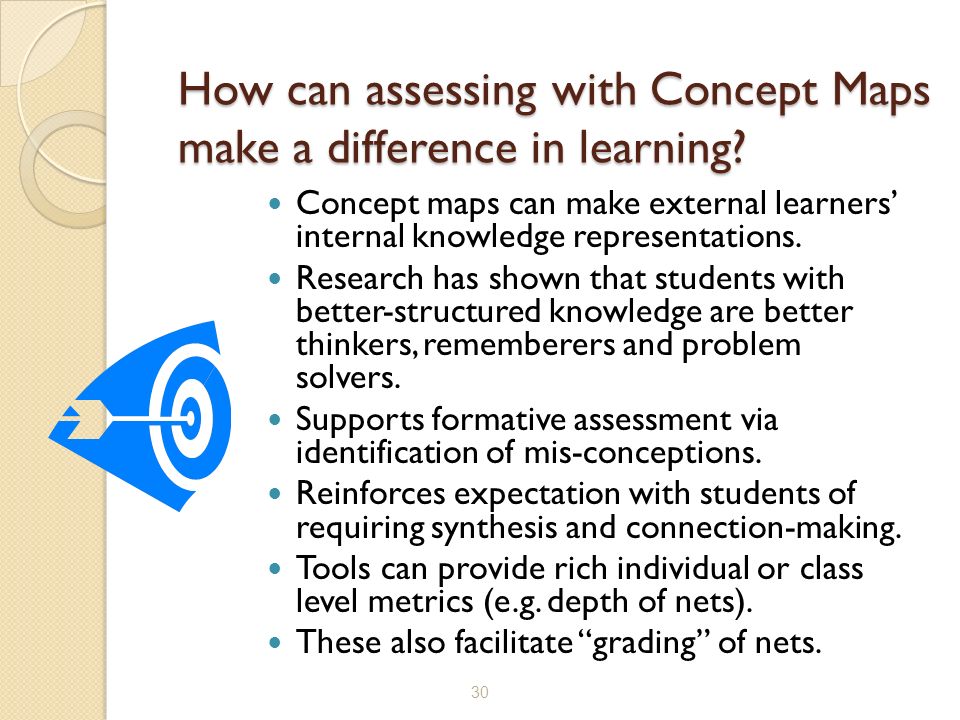 How can assessing with Concept Maps make a difference in learning.