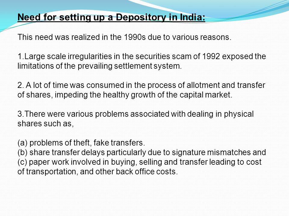 central depository company ppt